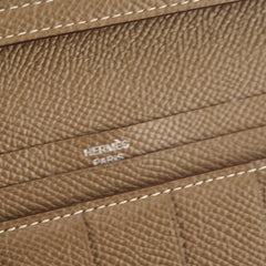 Hermes Bearn Long Wallet Etoupe Epsom 2017