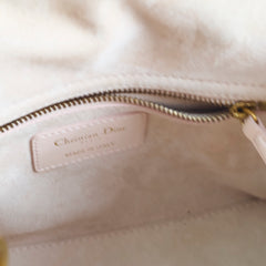 Christian Dior Small Studded Lady Dior Pink/Nude