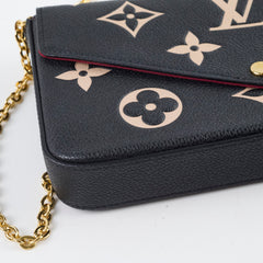 Louis Vuitton Pochette Felice- Empreinte Black Cream