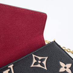 Louis Vuitton Pochette Felice- Empreinte Black Cream