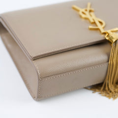 Saint Laurent Small Kate Tassel Dark Beige