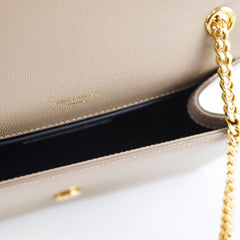 Saint Laurent Small Kate Tassel Dark Beige