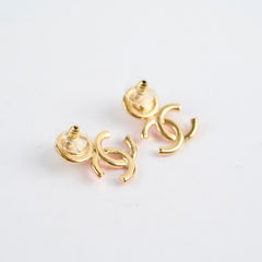 Chanel Pearl CC Logo Earrings Pink
