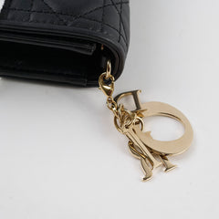 Dior Black Lady Dior Pouch Wallet on Chain