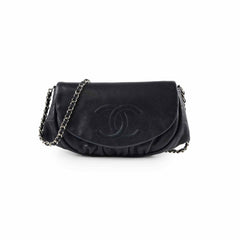Chanel Half Moon Crossbody Bag Black