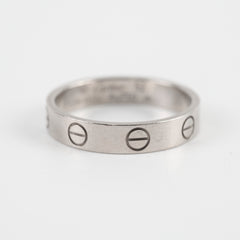 Cartier Love Ring Small Model White Gold Size 52