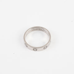 Cartier Love Ring Small Model White Gold Size 52