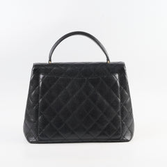 Chanel Vintage Kelly Top Handle Black Caviar GHW
