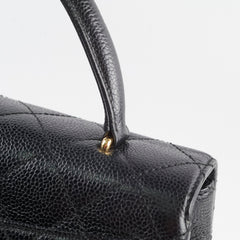 Chanel Vintage Kelly Top Handle Black Caviar GHW
