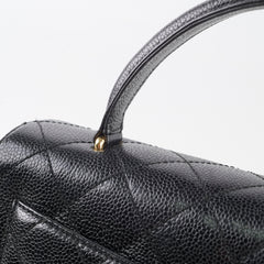 Chanel Vintage Kelly Top Handle Black Caviar GHW