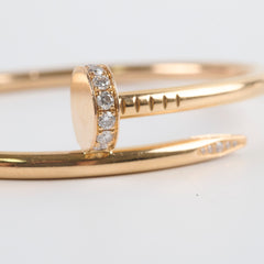 Cartier Juste Un Clou JUC Diamonds Pink Gold Size 16 Bracelet