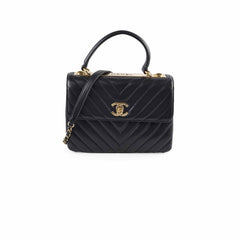Chanel Trendy CC Chevron Small Black Series 25