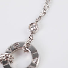 Cartier Love Circle Bracelet White Gold 2 Diamonds