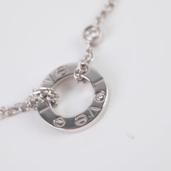 Cartier Love Circle Bracelet White Gold 2 Diamonds