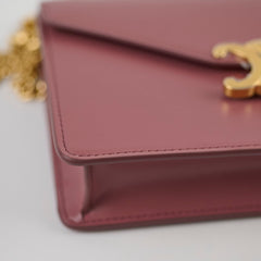 Celine Margo Wallet On Chain Vintage Rose Pink