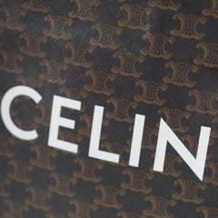 Celine Vertical Cabas Triomphe Canvas Tote with Celine Print