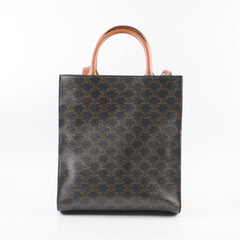 Celine Vertical Cabas Triomphe Canvas Tote with Celine Print