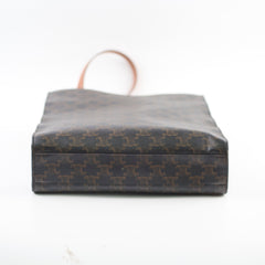 Celine Vertical Cabas Triomphe Canvas Tote with Celine Print