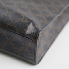 Celine Vertical Cabas Triomphe Canvas Tote with Celine Print
