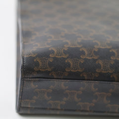 Celine Vertical Cabas Triomphe Canvas Tote with Celine Print