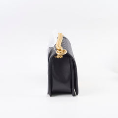Chanel Old Medium Boy Quilted Caviar Black