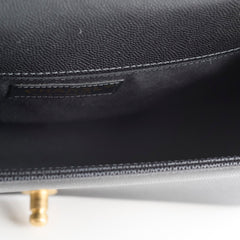 Chanel Old Medium Boy Quilted Caviar Black