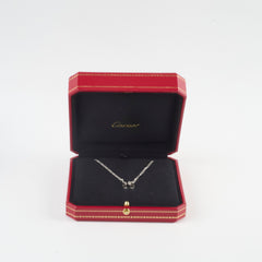 Cartier Love Circle White Gold 2 Diamonds Necklace