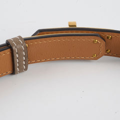 Hermes Kelly Belt Etoupe GHW