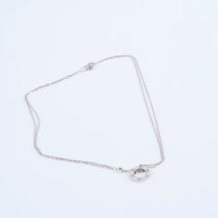 Cartier Love Circle White Gold 2 Diamonds Necklace