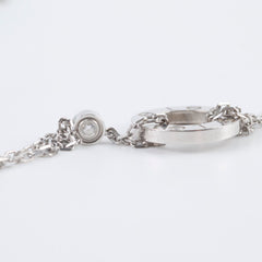 Cartier Love Circle White Gold 2 Diamonds Necklace