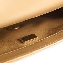 Chanel seasonal flap dark beige (microchip)