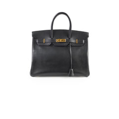 Hermes Birkin 35 Ardennes Black - Stamp Square F (2002)