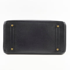 Hermes Birkin 35 Ardennes Black - Stamp Square F (2002)
