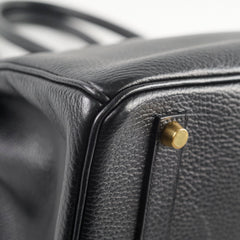 Hermes Birkin 35 Ardennes Black - Stamp Square F (2002)