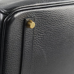 Hermes Birkin 35 Ardennes Black - Stamp Square F (2002)