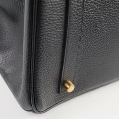 Hermes Birkin 35 Ardennes Black - Stamp Square F (2002)