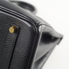 Hermes Birkin 35 Ardennes Black - Stamp Square F (2002)