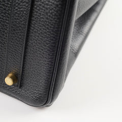 Hermes Birkin 35 Ardennes Black - Stamp Square F (2002)