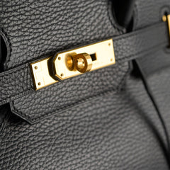 Hermes Birkin 35 Ardennes Black - Stamp Square F (2002)