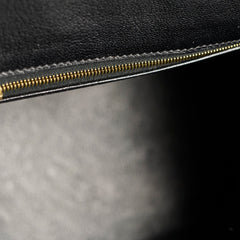 Hermes Birkin 35 Ardennes Black - Stamp Square F (2002)