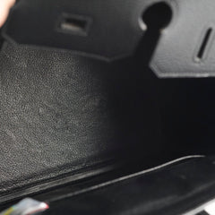 Hermes Birkin 35 Ardennes Black - Stamp Square F (2002)