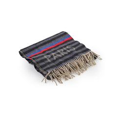 Louis Vuitton 1854 Striped Wool Scarf Grey