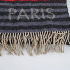 Louis Vuitton 1854 Striped Wool Scarf Grey