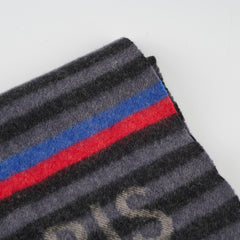 Louis Vuitton 1854 Striped Wool Scarf Grey