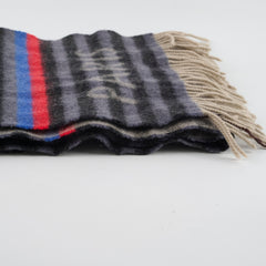 Louis Vuitton 1854 Striped Wool Scarf Grey