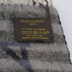 Louis Vuitton 1854 Striped Wool Scarf Grey