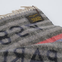 Louis Vuitton 1854 Striped Wool Scarf Grey