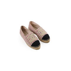 Chanel Espadrilles Tweed Pink Size 38
