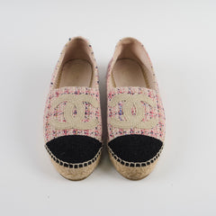 Chanel Espadrilles Tweed Pink Size 38
