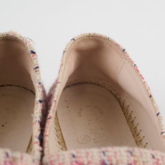 Chanel Espadrilles Tweed Pink Size 38
